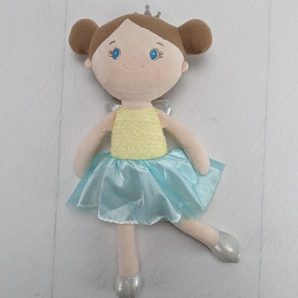 Gloveleya Other - Gloveleya Plush Fairy Princess Doll Stuffed Security Toy 15" Crown Blue Eyes